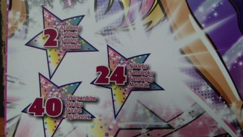 Szkicownik 40szt. szablon 2szt. naklejki 24szt. BARBIE