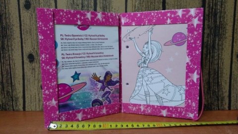 Szkicownik 40szt. szablon 2szt. naklejki 24szt. BARBIE