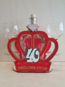 Karafka korona + kieliszki do wina 