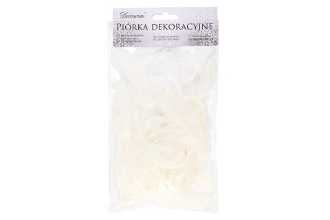 Piórka dekoracyjne BIAŁE 5g
