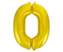 Balon foliowy B&C "Cyfra 0" złota 92cm | FG-C85Z0