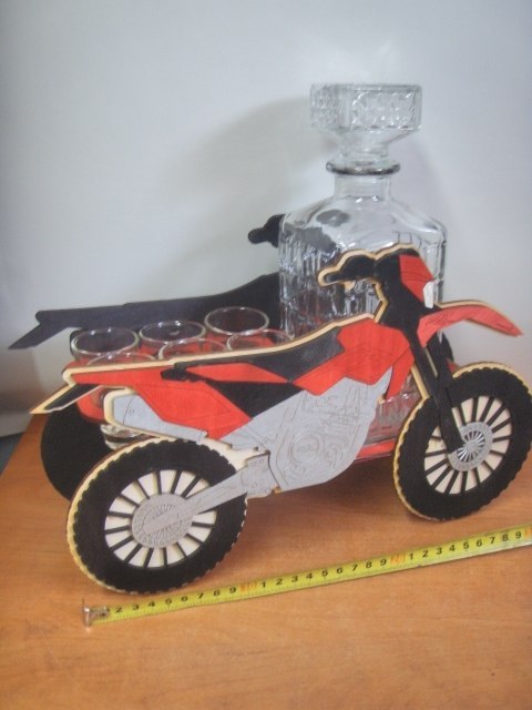 Karafka + 6 kieliszków MOTOR CROSS 40 urodziny