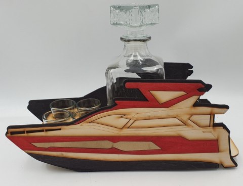 Karafka JACHT + 6 kieliszków 40 urodziny