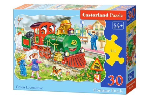 Puzzle 30 el. Zielona lokomotywa Castorland B-03433-1