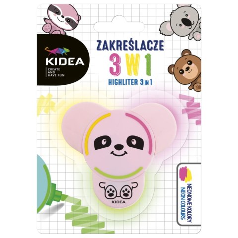 Zakreślacze z figurką 3w1 Kidea | ZF3W1KA