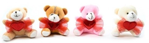 Brelok pluszowy miś z sercem