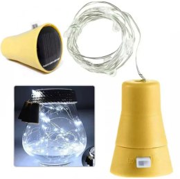Oświetlenie solar korek do butelki lampka 10 led ZIMNY KOLOR XJ4664