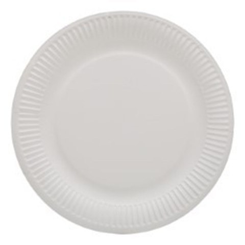 Talerze papierowe białe 23 cm 100szt. 00-64