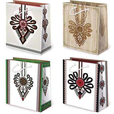 Torebki ozdobne 10szt. TD set 65 Parzenicai Folklor 11,2 x 14 x 6,4 cm