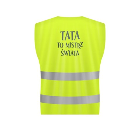 Kamizelka odblaskowa "TATA TO MISTRZ ŚWIATA"