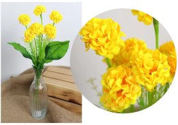 Bukiet 2szt GOŹDZIK wys. 38 cm 6 łodyg (9 kwiatów 4,5 cm) ŻÓŁTY KMD-2410B