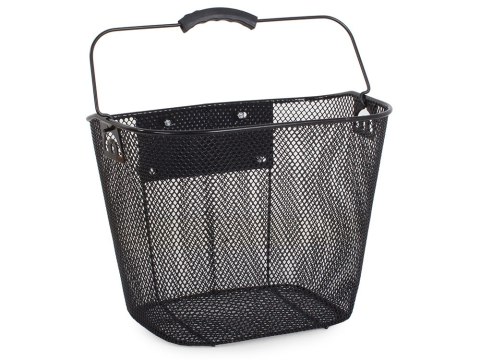 Duży kosz rowerowy metalowy koszyk do roweru click