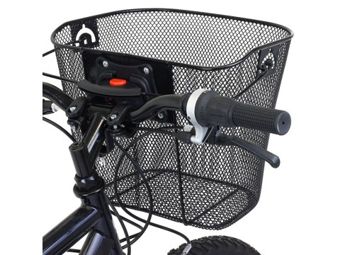 Duży kosz rowerowy metalowy koszyk do roweru click