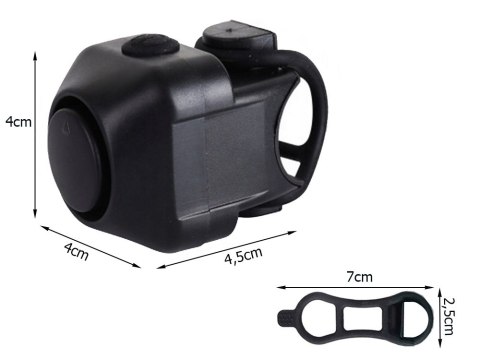 Dzwonek rowerowy klakson elektroniczny głośny 130 db syrena na rower alarm 14398_CZ