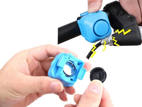 Dzwonek rowerowy klakson elektroniczny głośny 130 db syrena na rower alarm 14398_N