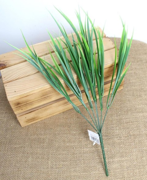 Gałązka 2szt TRAWA wys. 40 cm 7 łodyg ZIELONA MD-039A