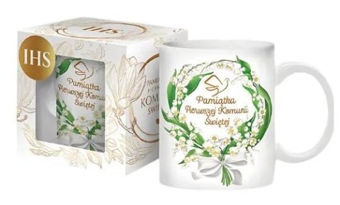 Kubek ceramiczny Komunia - Konwalia 3309-KOM1