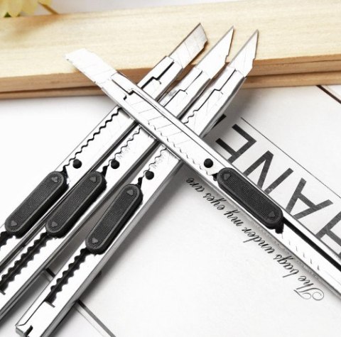 Nożyk 10szt do tapet tapeciak ze stali nierdzewnej do listów gilotyna do papieru 13 x 1 cm NT5221