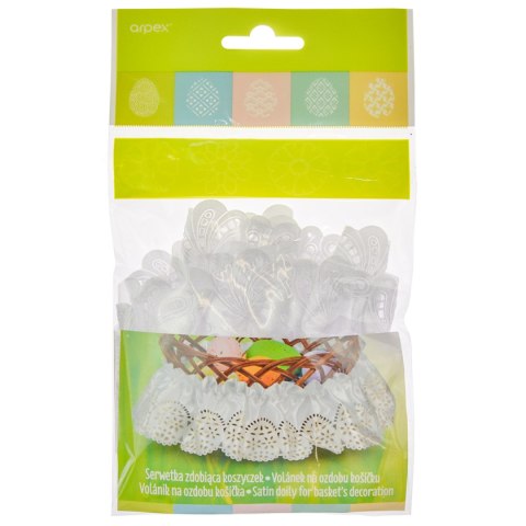 Serwetka atłasowa zdobiąca koszyczek D0906