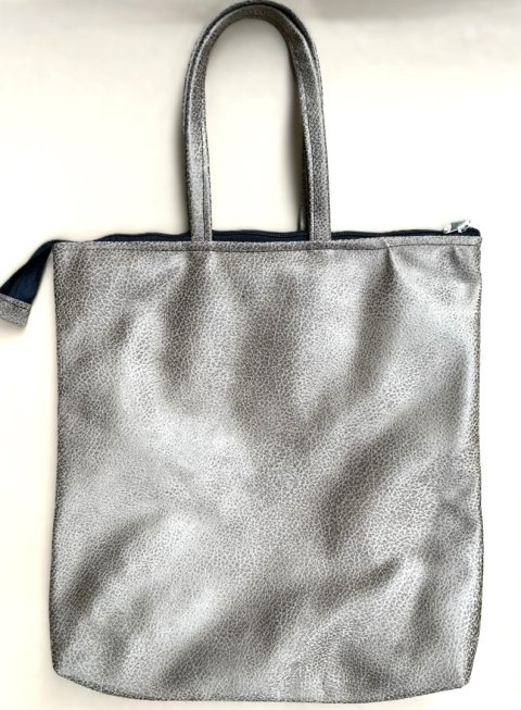 Torba beżowa 14,5cm z zamkiem i kieszonką 3.5