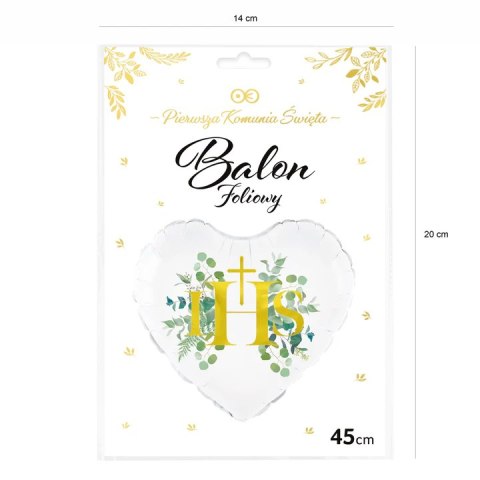 Balon foliowy serce IHS Eukaliptus 45cm 127629