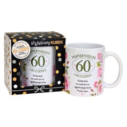 Kubek na 60 urodziny dla kobiety (róże) 3309-UR18-60