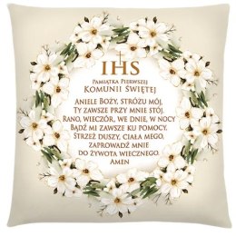 Poduszka Pamiątka I KOMUNII Świętej - Wianek 3335-KOM2