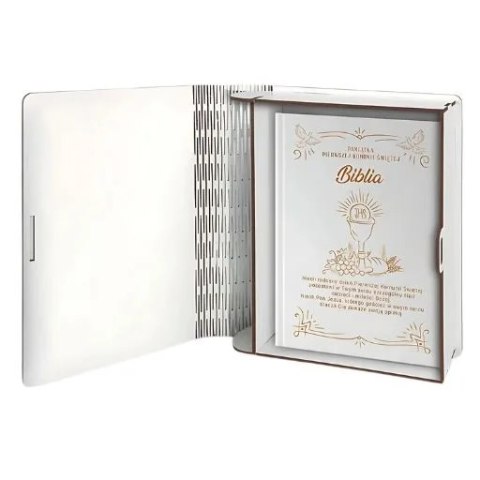 Pudełko na Biblię - Pamiątka I KOMUNII Świętej - Kielich 3341-KOM6