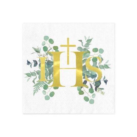 Serwetki komunijne IHS Eukaliptus 10szt. 140895