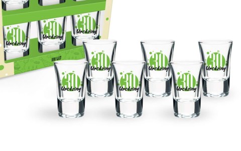 Zestaw 6 kieliszków 35ml green 30
