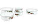 Zestaw misek emaliowanych z pokrywkami 10-18cm/24