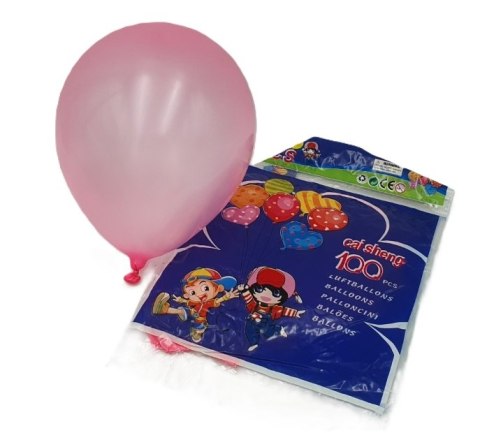 Balony gumowe różowe 15 x 20 cm - 100szt.