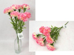 Bukiet GOŹDZIK wys. 48 cm, 7 łodyg (7 kwiatów 8x5 cm) RÓŻOWO-KREMOWY WA-094D