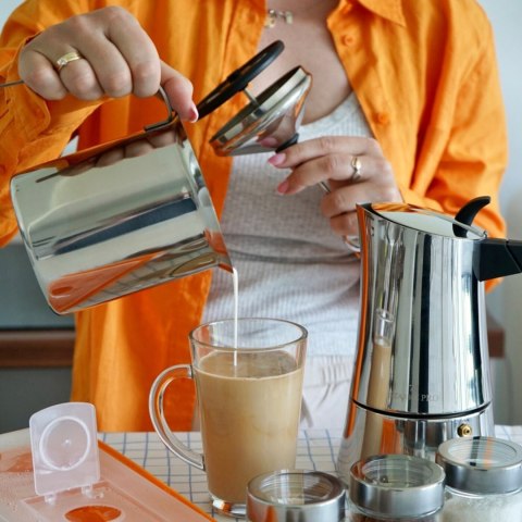 Dzbanek spieniacz do mleka ręczny Kulka 0,8 l