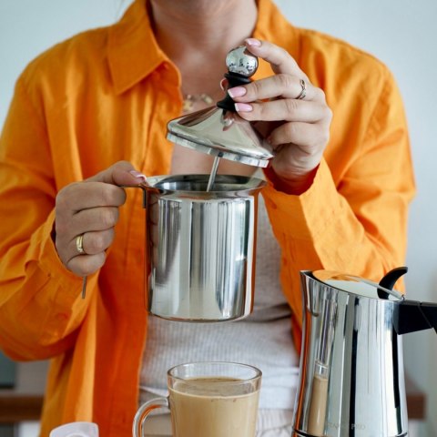 Dzbanek spieniacz do mleka ręczny Kulka 0,8 l