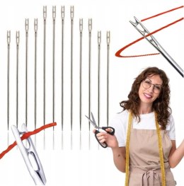 Igły do szycia ręcznego samonawlekające zestaw igieł 12szt. 3 rozmiary V1 PID0316