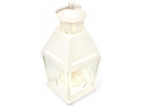 Lampion led z kloszem i świeczką 21cm 7401