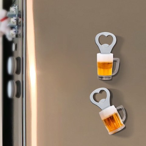 Otwieracz do butelek piwa kapsli ozdobny magnes na lodówkę 2w1 KUFEL