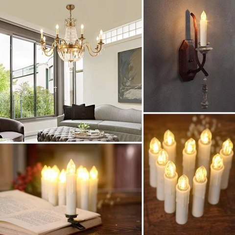 Świeczka led do stroika na choinkę świeca stołowa lampka 6 sztuk PID0855