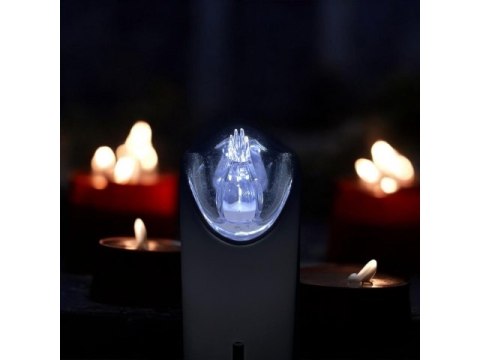 Świeczka led / wkład do zniczy 15cm z krzyżem