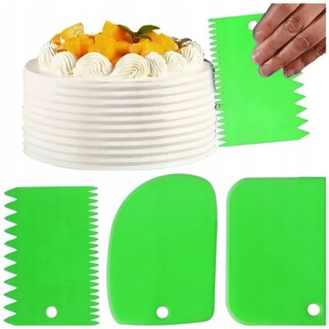 Szpatułka łopatka do tortu nóż do dekoracji ciast dekorator 3szt.