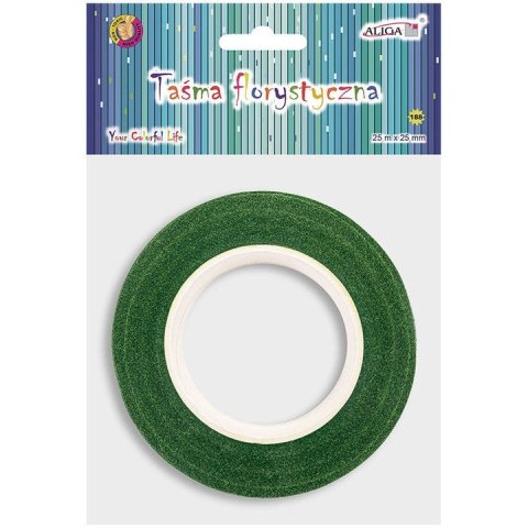 Taśma florystyczna jasnozielona 25mm x 25m | MT-6097