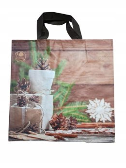 Torba PP 34 cm x 34 cm x 21 cm ŚWIĄTECZNE SZYSZKI