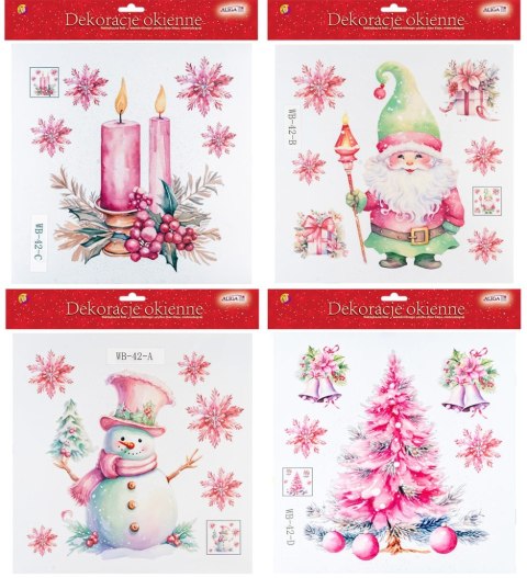 Witraż z brokatem rozm. 30 x 30cm WB-42