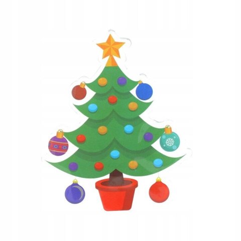 Żelowa naklejka na okno szybę świąteczna święta MIKOŁAJ BAŁWANKI M. V2