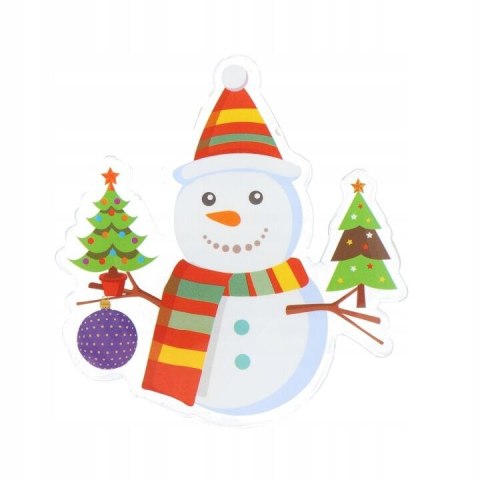 Żelowa naklejka na okno szybę świąteczna święta MIKOŁAJ BAŁWANKI M. V2