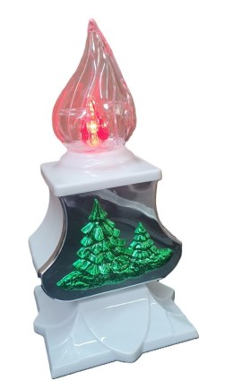 Znicz ledowy PARYS biały kapliczka choinka