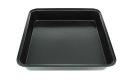Blaszka do pieczenia zapiekania czarna kwadratowa 27 x 4,5 cm BLS-114