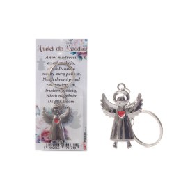 Breloczek do kluczy w ozdobnym opakowaniu - aniołek z serduszkiem 