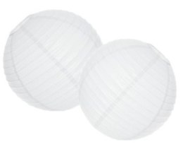 Dekoracyjny lampion papierowy biały śr.30 cm NGY02032 1754374